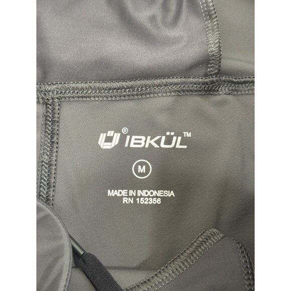 IBKUL Gray Joggers Stretch Activewear Pants Zip Ankle Size M - Picture 4 of 8